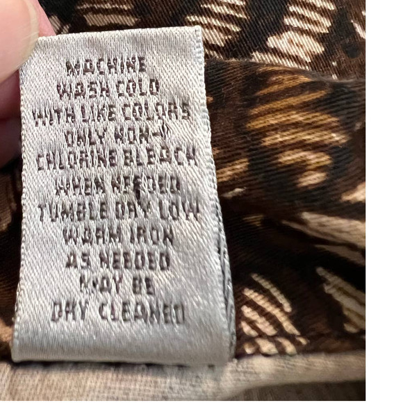 Chico's Women's Jacket Chico Size 1 US Small in Brown and Cream Abstract Print - Picture 5 of 5